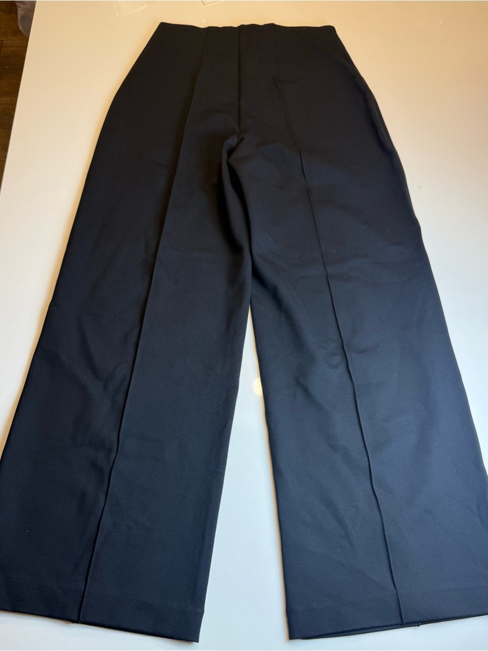 SPANX Perfect Pull On Crop Wide Leg Ponte Pants Black Petite NWT Size SP - Picture 6 of 14